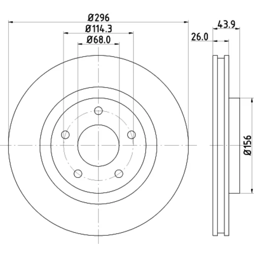 Brzdový kotúč 8DD 355 114-601 /HELLA/ - obr. 3
