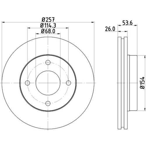 Brzdový kotúč 8DD 355 118-571 /HELLA/ - obr. 3