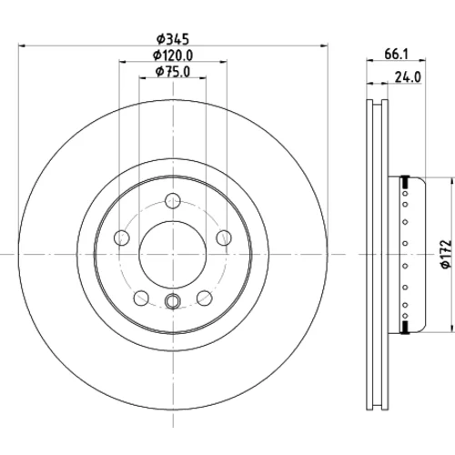 Brzdový kotúč 8DD 355 120-801 /HELLA/ - obr. 3
