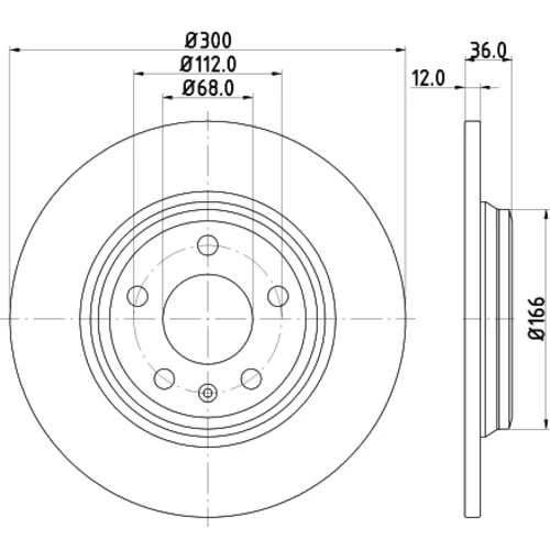 Brzdový kotúč 8DD 355 125-191 /HELLA/ - obr. 3