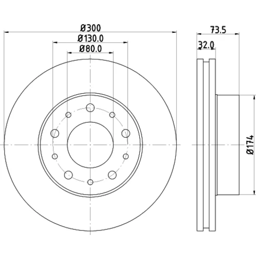 Brzdový kotúč 8DD 355 125-261 /HELLA/ - obr. 3
