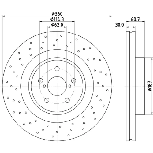 Brzdový kotúč 8DD 355 129-851 /HELLA/ - obr. 3