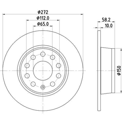 Brzdový kotúč 8DD 355 131-811 /HELLA/ - obr. 3