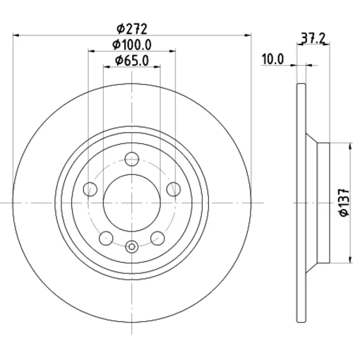 Brzdový kotúč 8DD 355 132-701 /HELLA/ - obr. 3