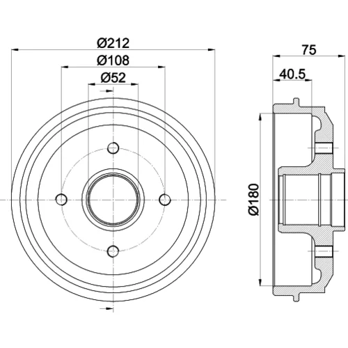Brzdový bubon 8DT 355 301-311 /HELLA/ - obr. 3