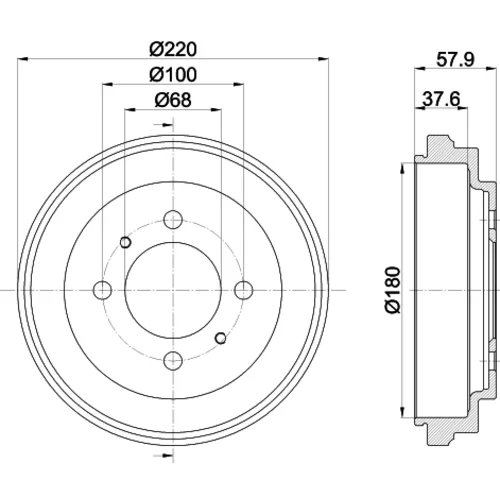 Brzdový bubon 8DT 355 301-481 /HELLA/ - obr. 3