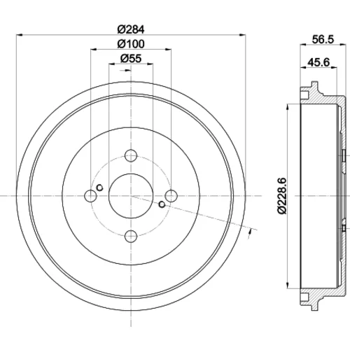Brzdový bubon 8DT 355 302-711 /HELLA/ - obr. 3