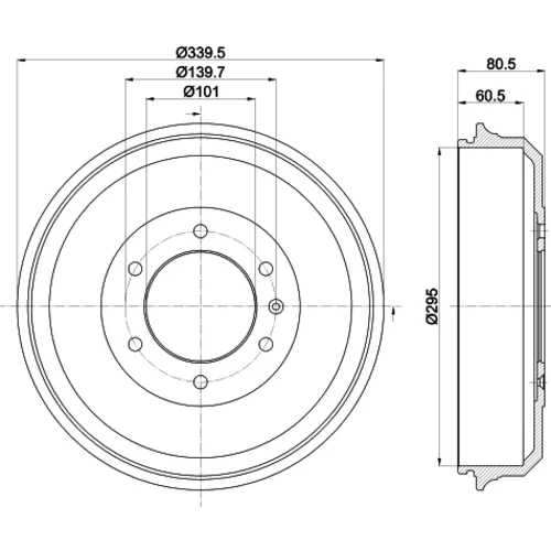 Brzdový bubon 8DT 355 302-961 /HELLA/ - obr. 3