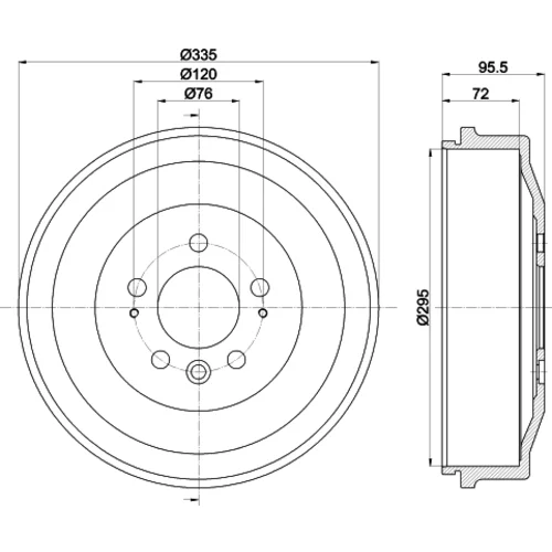 Brzdový bubon 8DT 355 303-011 /HELLA/ - obr. 3