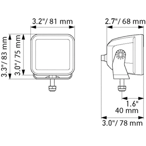 Sada - Pracovné svetlo  LED 12/24V 3000lm 5700K /HELLA/ - obr. 2
