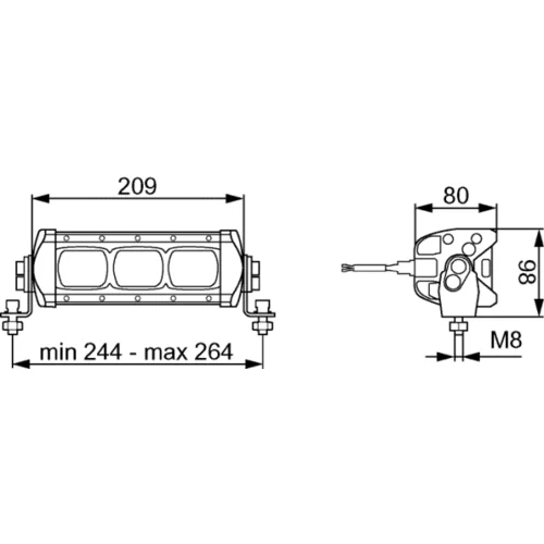 Pracovný svetlomet 1GE 360 000-002 /HELLA/ - obr. 3