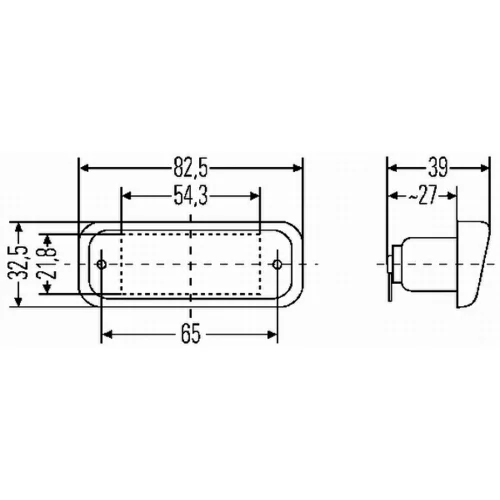 Osvetlenie poznávacej značky 2KA 005 049-007 /HELLA/ - obr. 1