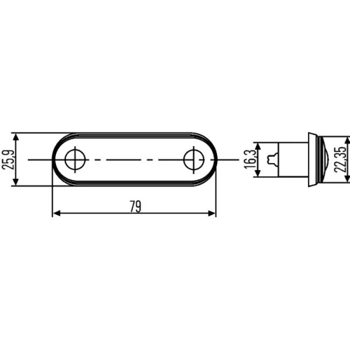 Polohové svetlo 2PF 959 590-207 /HELLA/ - obr. 1