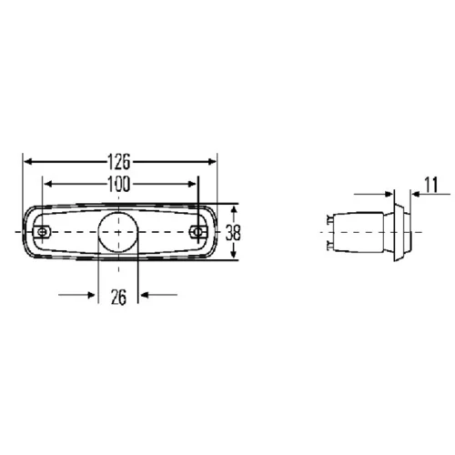 Bočné obrysové svetlo 2PS 962 964-037 /HELLA/ - obr. 1