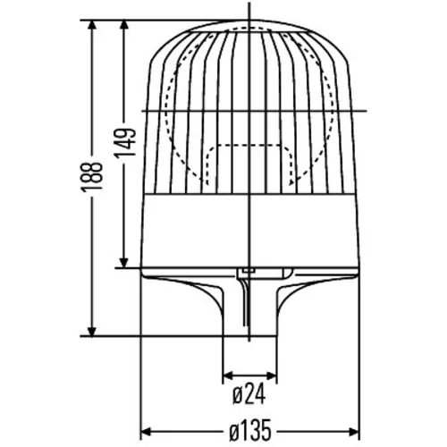 Výstražný otočný maják 2RL 007 551-011 /HELLA/ - obr. 1