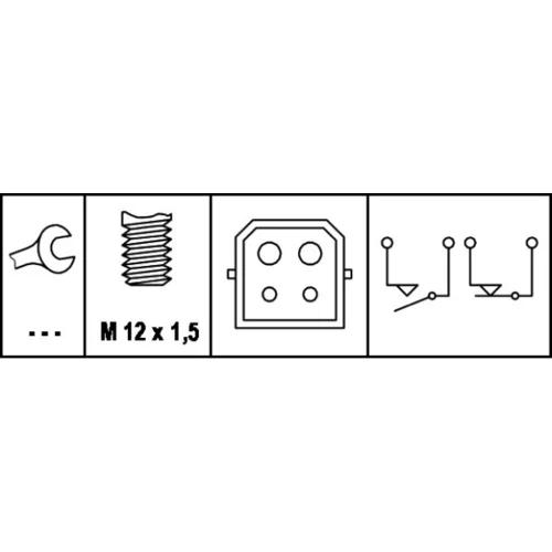 Spínač brzdových svetiel 6DD 008 622-351 /HELLA/ - obr. 1