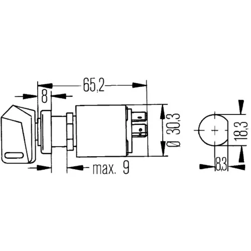 Spínač zapaľovania/štartu 6JK 007 232-001 /HELLA/ - obr. 1