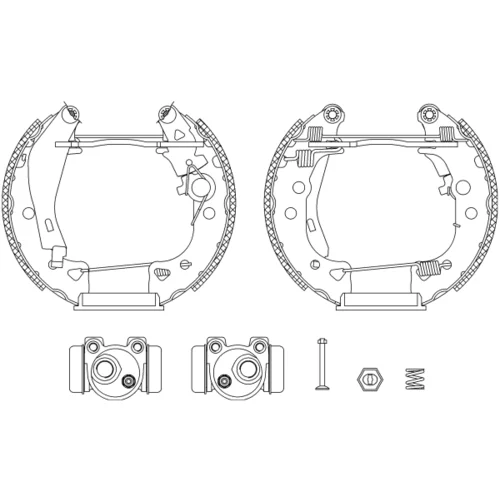 Sada brzdových čeľustí 8DB 355 003-611 /HELLA/ - obr. 1