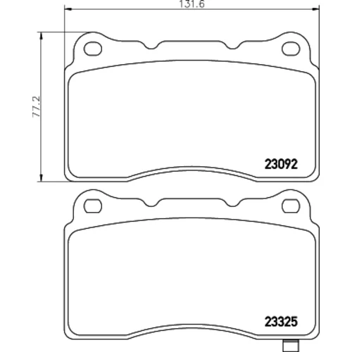 Sada brzdových platničiek kotúčovej brzdy 8DB 355 006-601 /HELLA/ - obr. 3