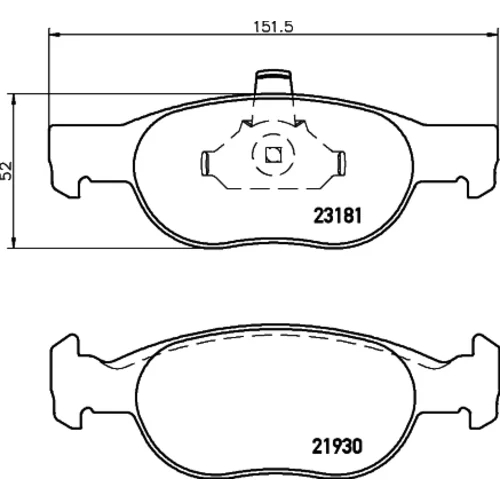 Sada brzdových platničiek kotúčovej brzdy 8DB 355 008-431 /HELLA/ - obr. 3