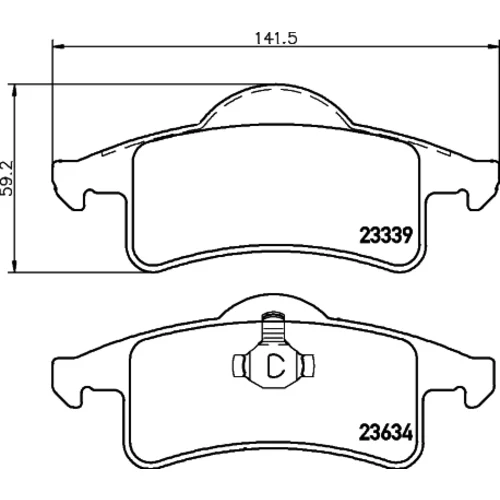 Sada brzdových platničiek kotúčovej brzdy 8DB 355 009-891 /HELLA/ - obr. 3