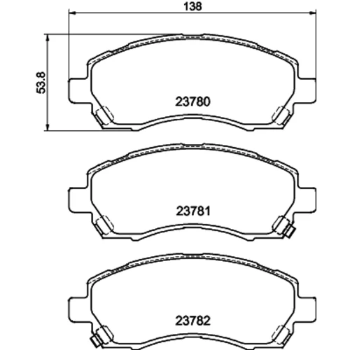 Sada brzdových platničiek kotúčovej brzdy 8DB 355 010-121 /HELLA/ - obr. 3