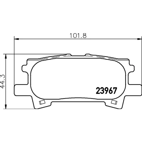 Sada brzdových platničiek kotúčovej brzdy 8DB 355 010-621 /HELLA/ - obr. 3