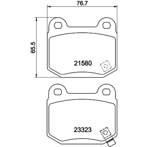 Sada brzdových platničiek kotúčovej brzdy 8DB 355 010-691 /HELLA/ - obr. 1