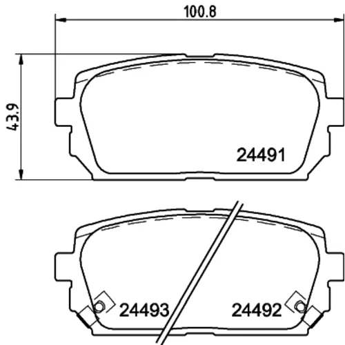 Sada brzdových platničiek kotúčovej brzdy 8DB 355 012-971 /HELLA/ - obr. 3