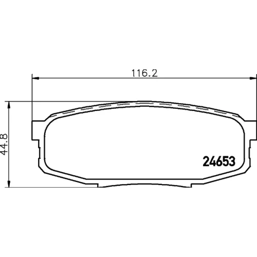 Sada brzdových platničiek kotúčovej brzdy 8DB 355 013-771 /HELLA/ - obr. 3