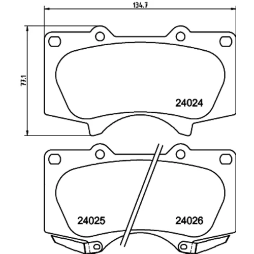 Sada brzdových platničiek kotúčovej brzdy 8DB 355 014-121 /HELLA/ - obr. 3
