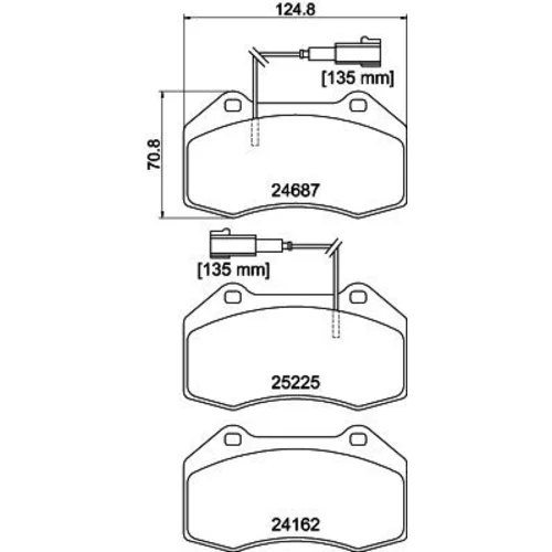 Sada brzdových platničiek kotúčovej brzdy 8DB 355 016-141 /HELLA/ - obr. 3
