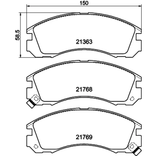 Sada brzdových platničiek kotúčovej brzdy 8DB 355 016-531 /HELLA/ - obr. 3