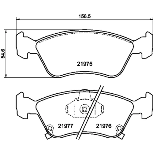 Sada brzdových platničiek kotúčovej brzdy 8DB 355 016-981 /HELLA/ - obr. 3