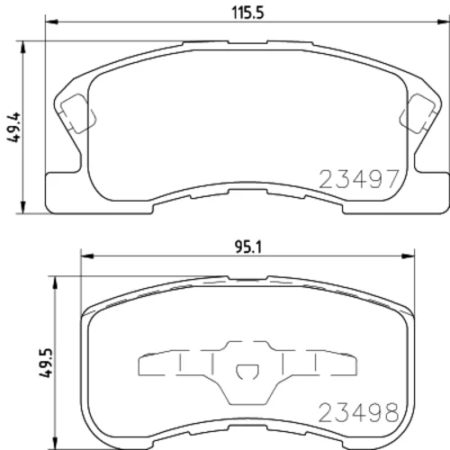 Sada brzdových platničiek kotúčovej brzdy 8DB 355 017-111 /HELLA/ - obr. 3