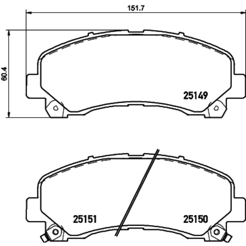 Sada brzdových platničiek kotúčovej brzdy 8DB 355 020-171 /HELLA/ - obr. 2