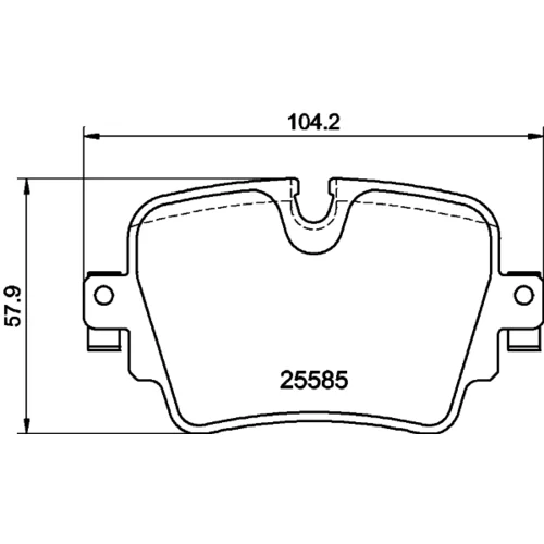 Sada brzdových platničiek kotúčovej brzdy 8DB 355 021-161 /HELLA/ - obr. 3