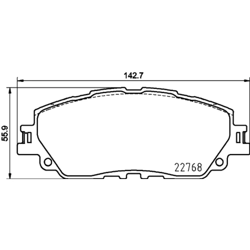 Sada brzdových platničiek kotúčovej brzdy 8DB 355 036-511 /HELLA/