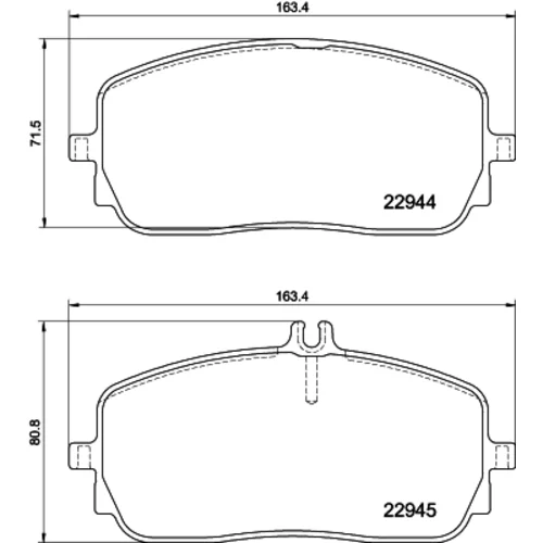 Sada brzdových platničiek kotúčovej brzdy 8DB 355 039-011 /HELLA/ - obr. 3