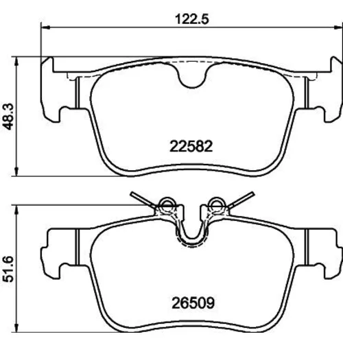 Sada brzdových platničiek kotúčovej brzdy 8DB 355 044-311 /HELLA/