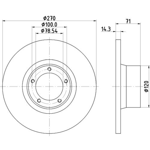 Brzdový kotúč 8DD 355 100-291 /HELLA/ - obr. 3