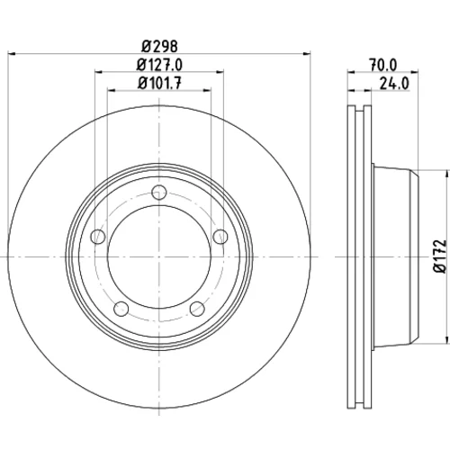 Brzdový kotúč 8DD 355 103-161 /HELLA/ - obr. 2