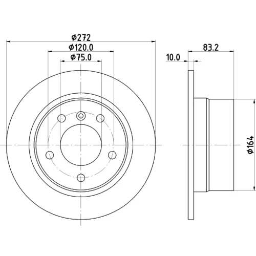 Brzdový kotúč 8DD 355 104-821 /HELLA/ - obr. 3
