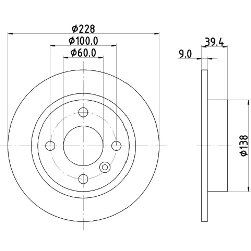 Brzdový kotúč 8DD 355 105-441 /HELLA/ - obr. 3