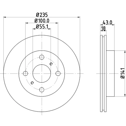 Brzdový kotúč 8DD 355 107-281 /HELLA/ - obr. 3