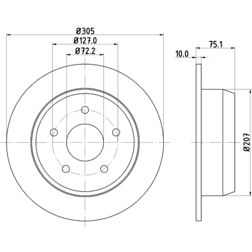 Brzdový kotúč 8DD 355 108-611 /HELLA/ - obr. 3
