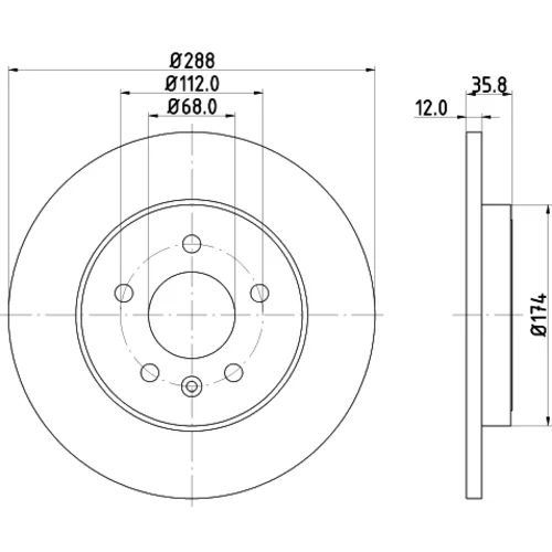 Brzdový kotúč 8DD 355 111-811 /HELLA/ - obr. 3