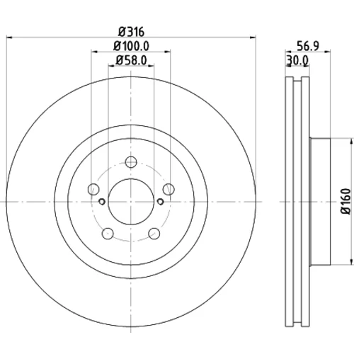 Brzdový kotúč 8DD 355 117-921 /HELLA/ - obr. 3