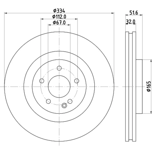 Brzdový kotúč 8DD 355 122-391 /HELLA/ - obr. 3
