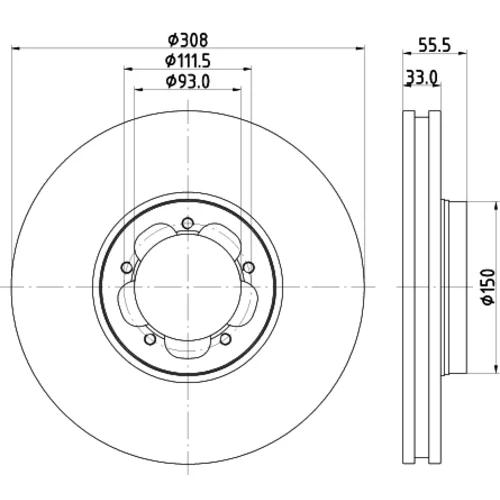 Brzdový kotúč 8DD 355 123-131 /HELLA/ - obr. 3